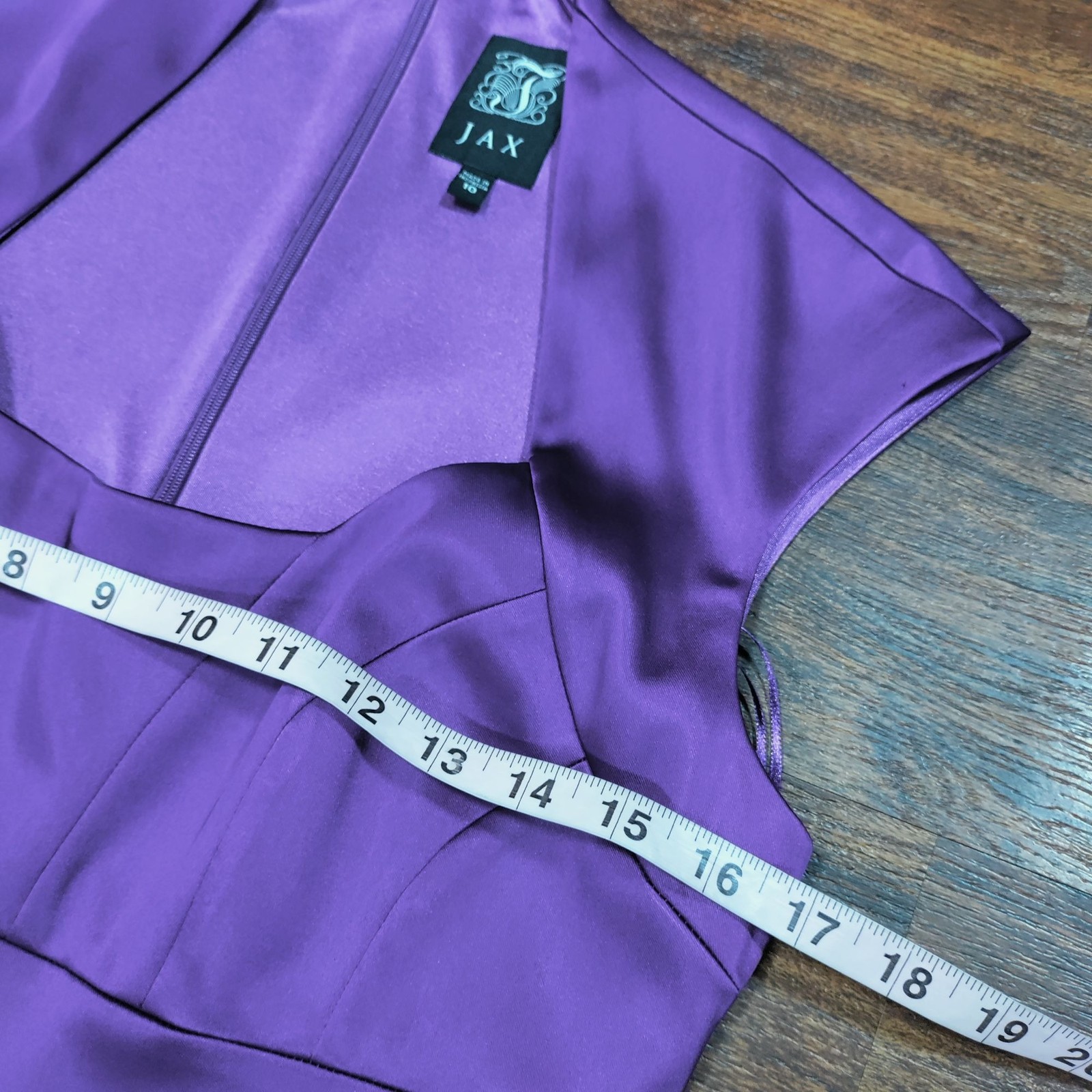 Jax Women’s Purple Sleeveless Polyester/Nylon Blend Sheath Dress Size 10