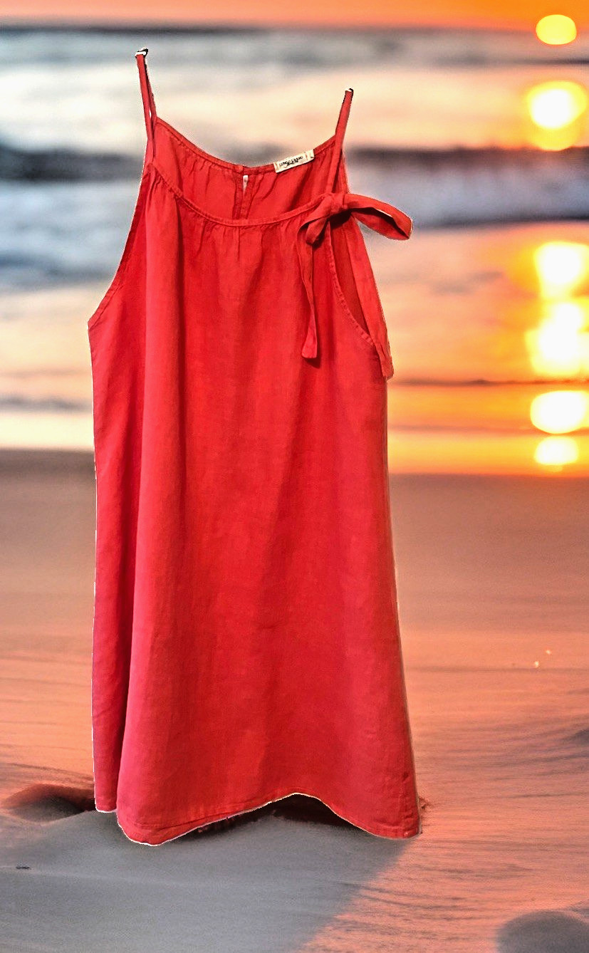 Lungo L’Arno 💯 % Linen Terzo Dress Women’s L Shift Made in Italy Coastal 🏝️
