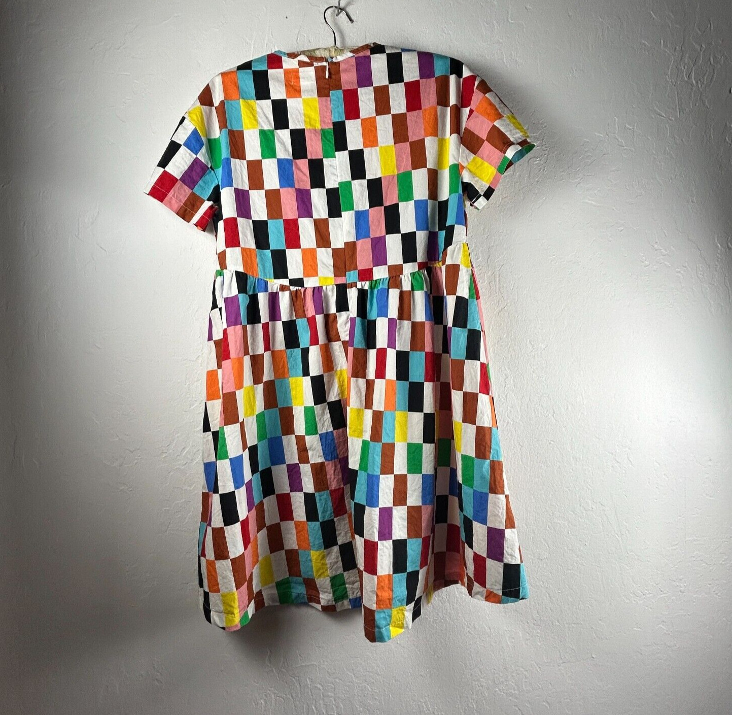 Pride Target Multicolor Checkered Skater Dress Size Small Short Sleeve Casual