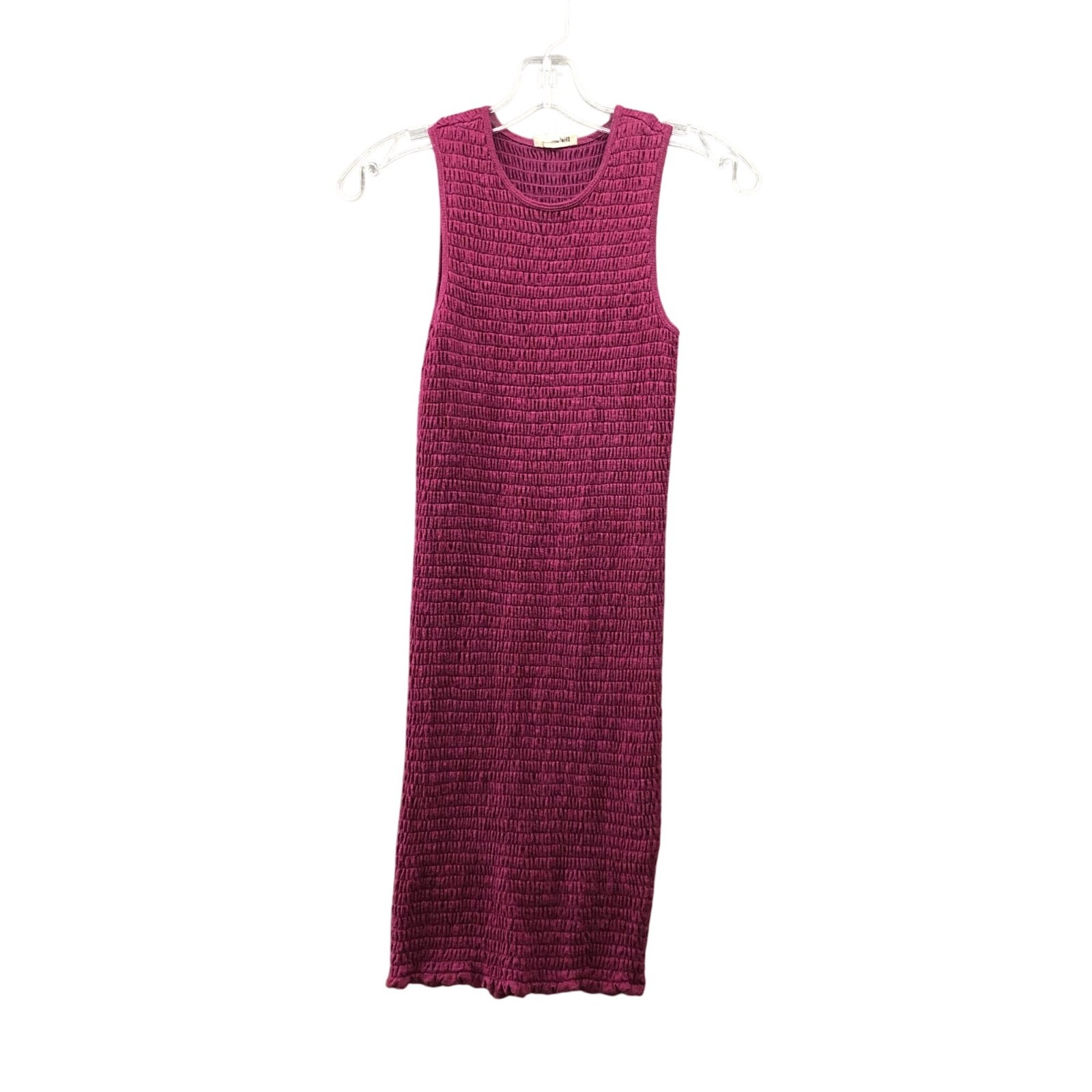 Aritzia Wilfred Free Sleeveless Shirred Dress XXS Purple Bodycon Smocked Mini
