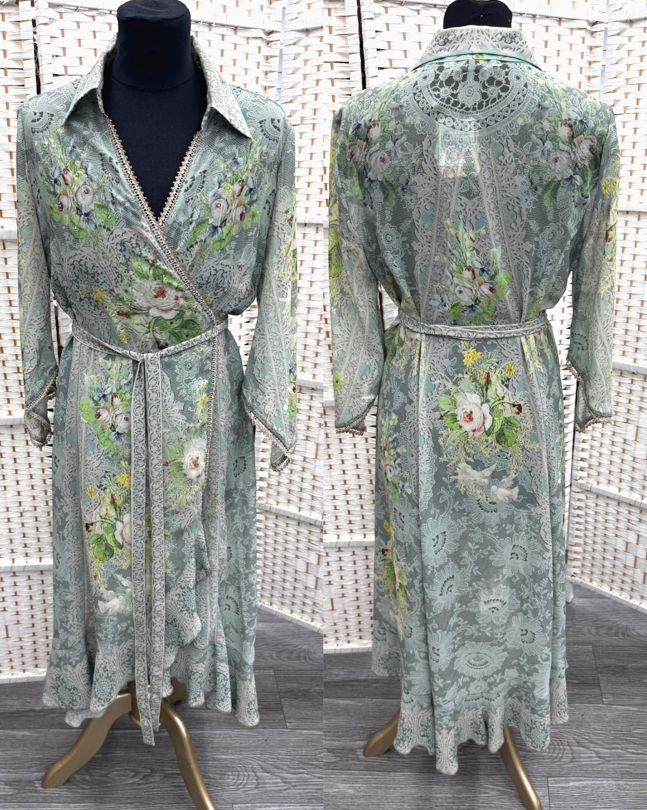 Michal Negrin Floral Wrap dress Dress Size – 40 – NWT