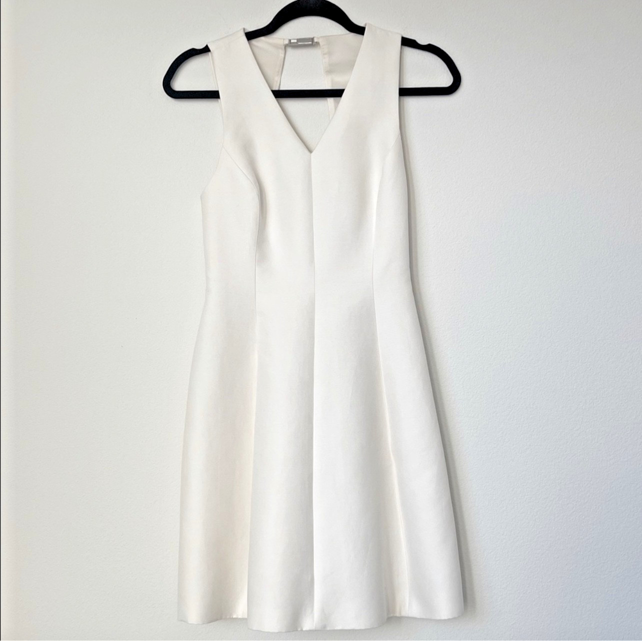 Halston Heritage Ivory Sleeveless A-Line Silk Blend Dress Women’s 0 Cocktail