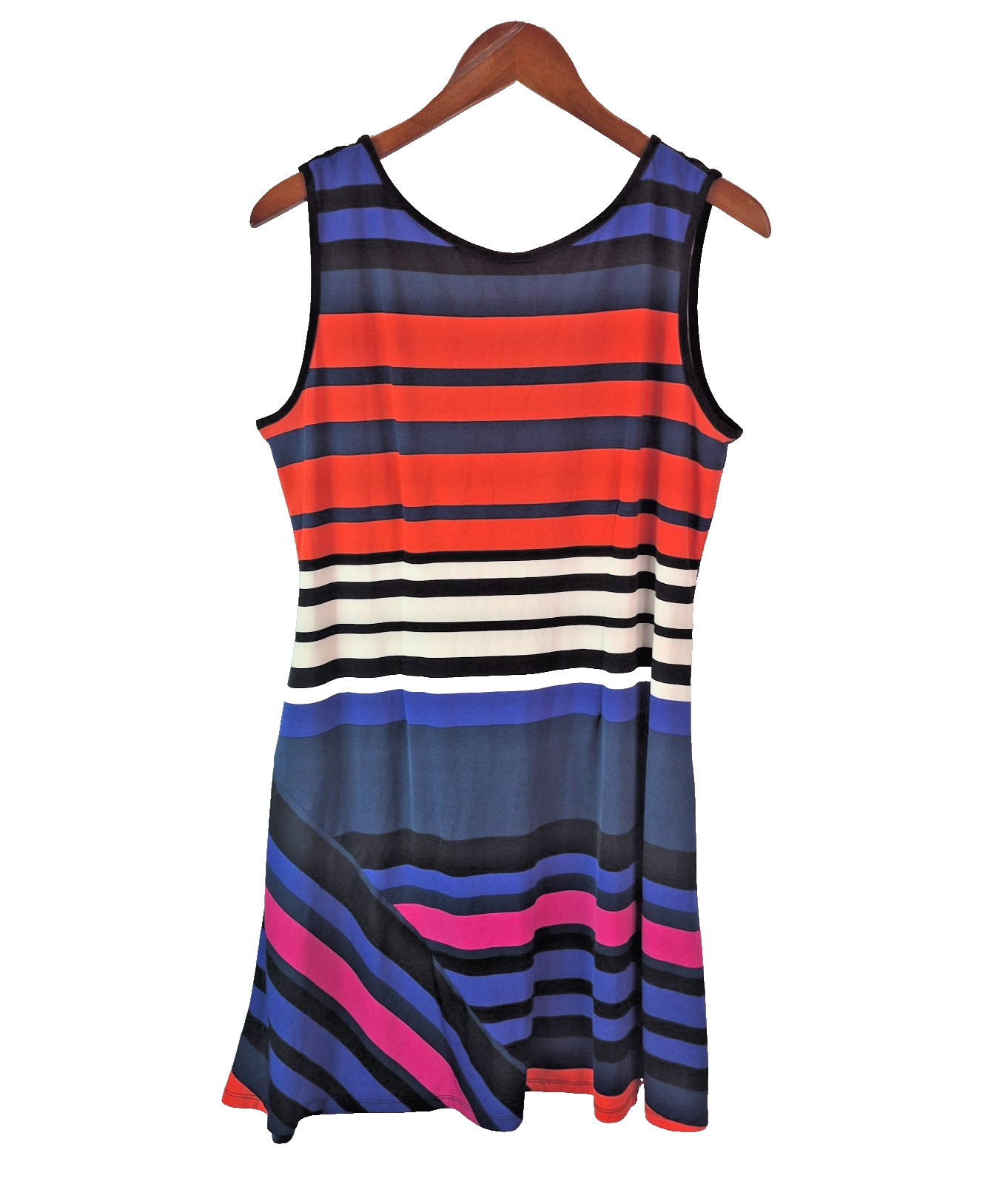 DB Established 1962 Sleeveless Striped Dress XL Petites– A-Line Stretchy Knit