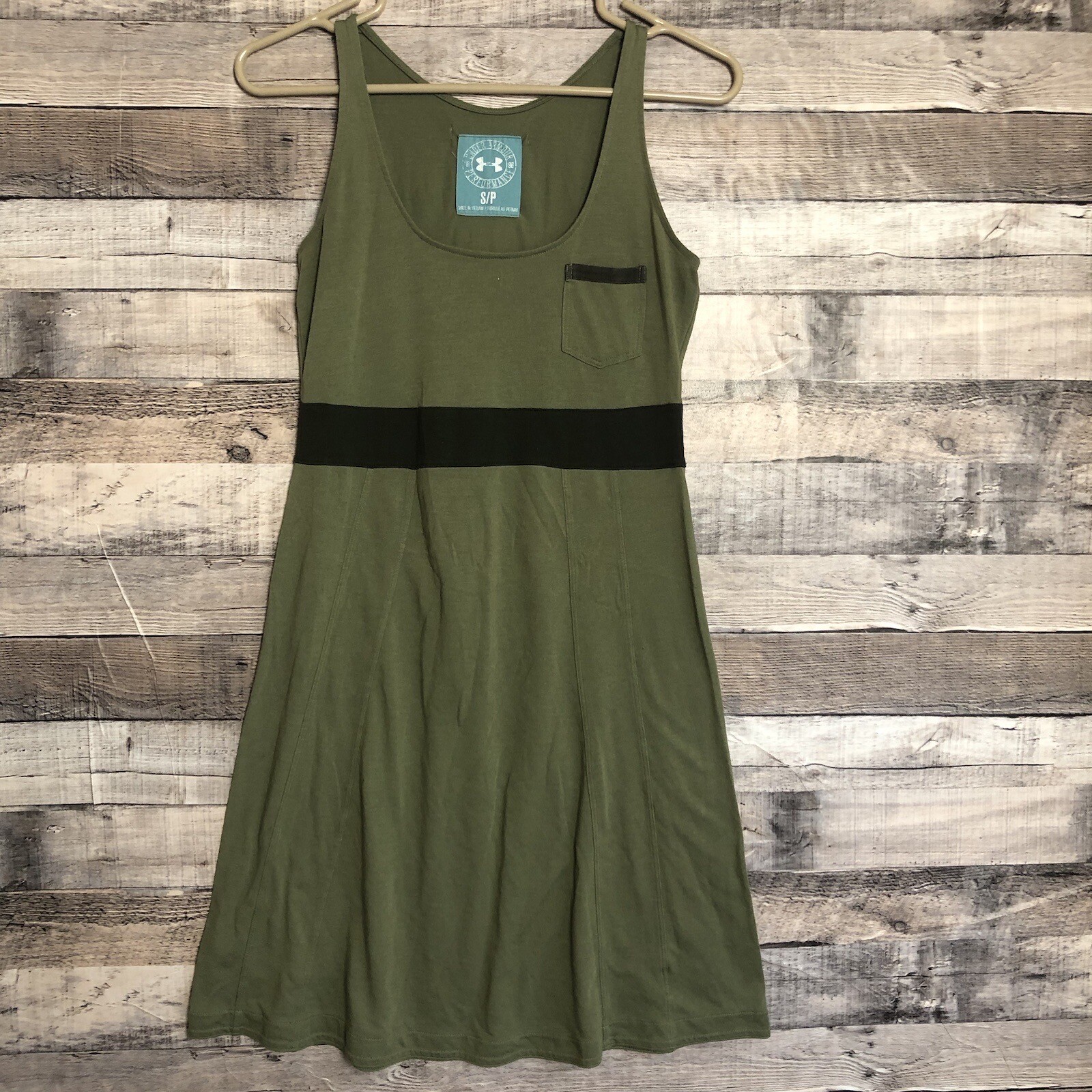 Under Armour UA Performance Tank Dress Women’s S/P Green Athletic Pocket Golf
