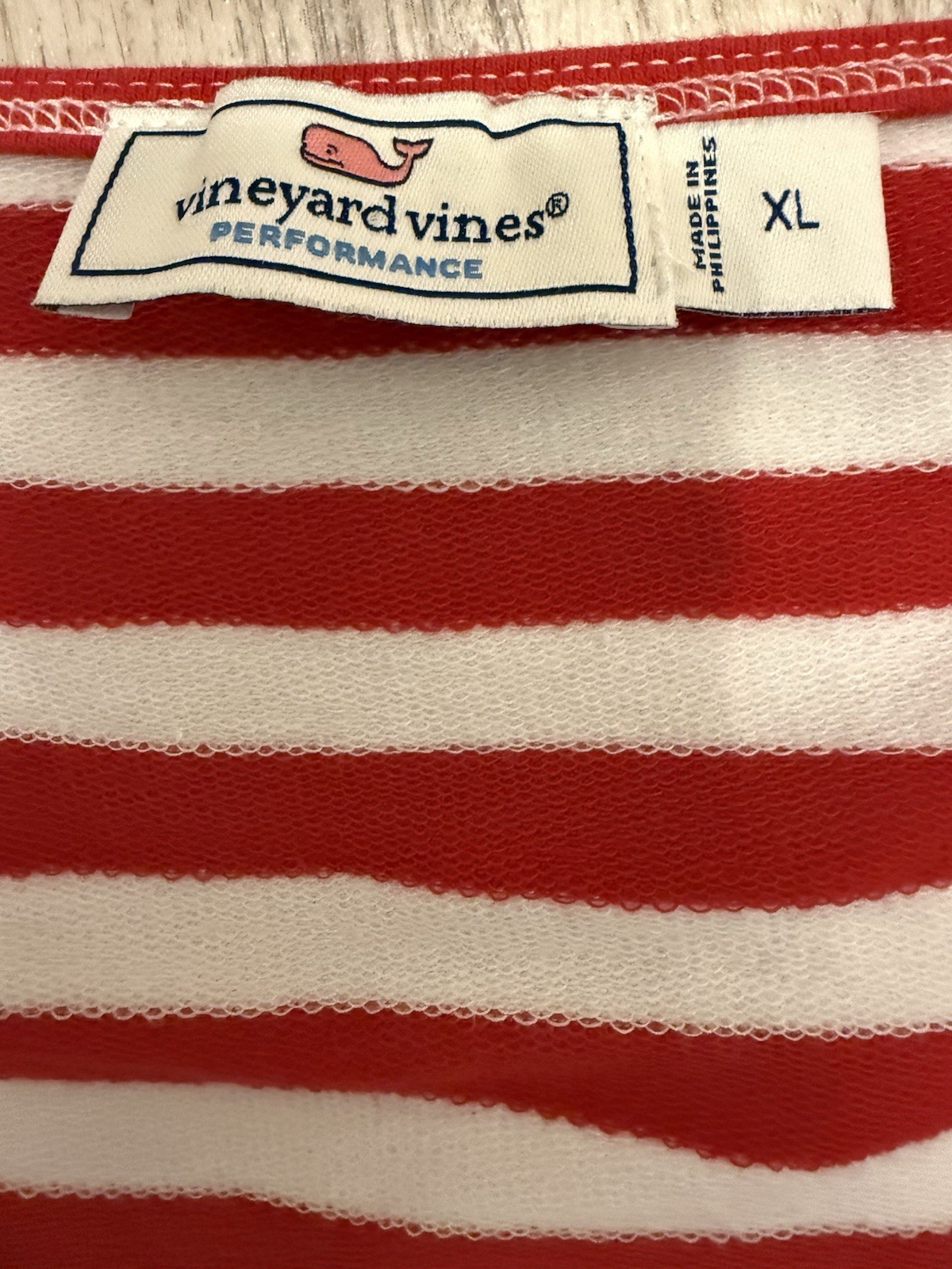 Vineyard Vines Performance UPF 50 Americana Striped Dress Lighthouse Women’s XL