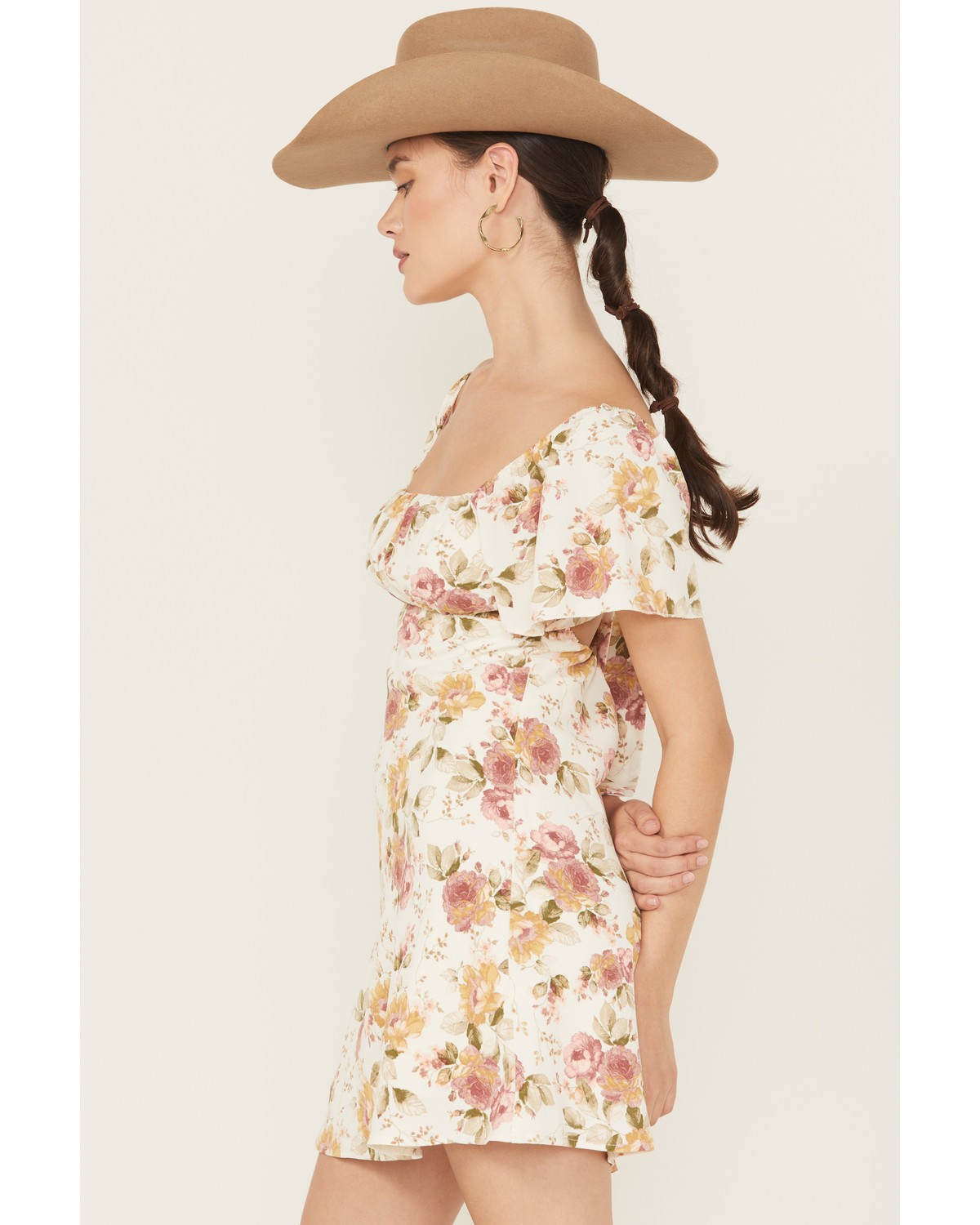 Originality Women's Boot Barn Emma Floral Print Mini Dress – E0982Y616JI