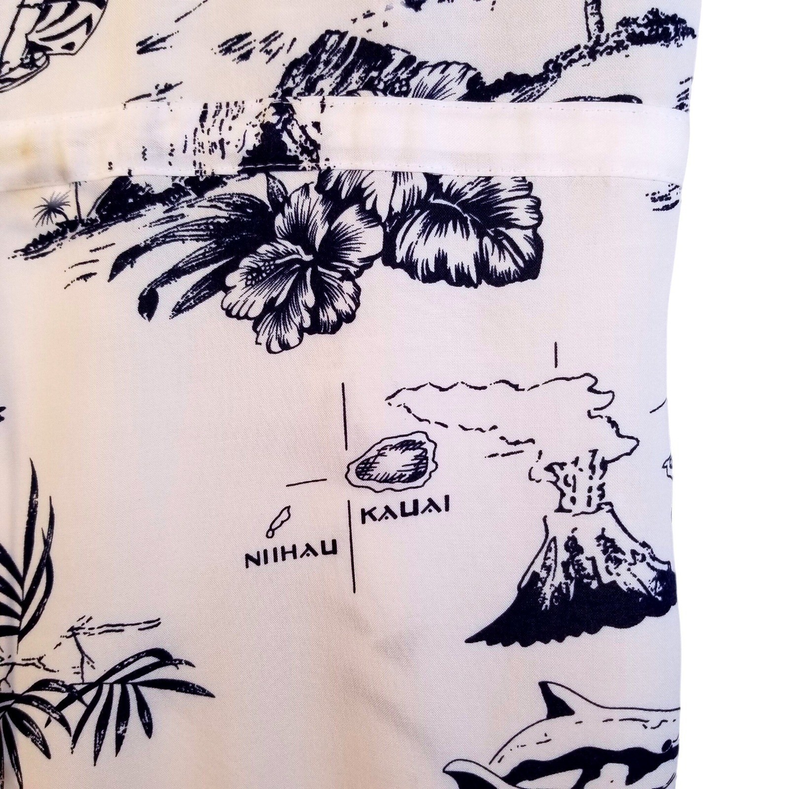 Palmwave Hawaii Islands Map V Neck Sleeveless Drawstring Dress *NO SIZE*