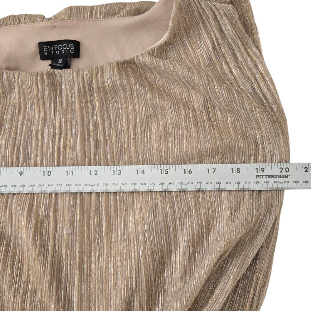 Modern Elegant Cocktail Chic Evening Wear Shimmering Gold Bandage Sleeveless 12