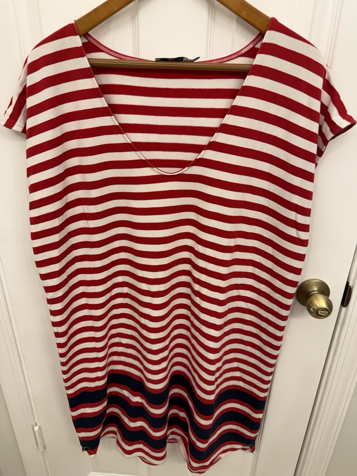 Vineyard Vines Performance UPF 50 Americana Striped Dress Lighthouse Women’s XL