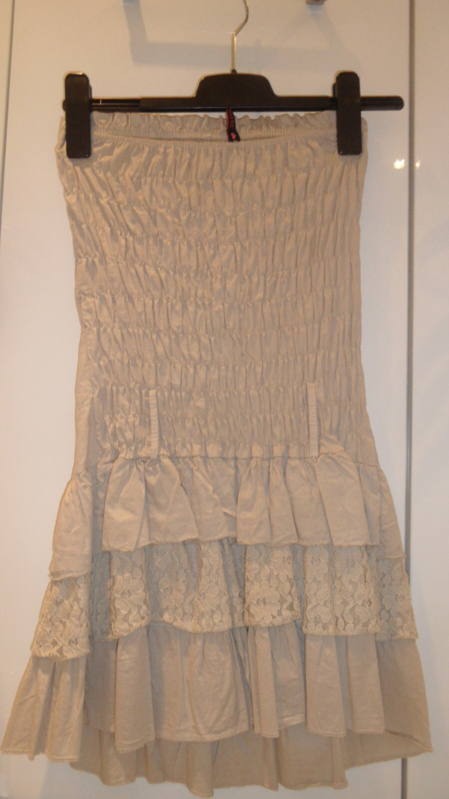 Ladies beige mini dress new, size S