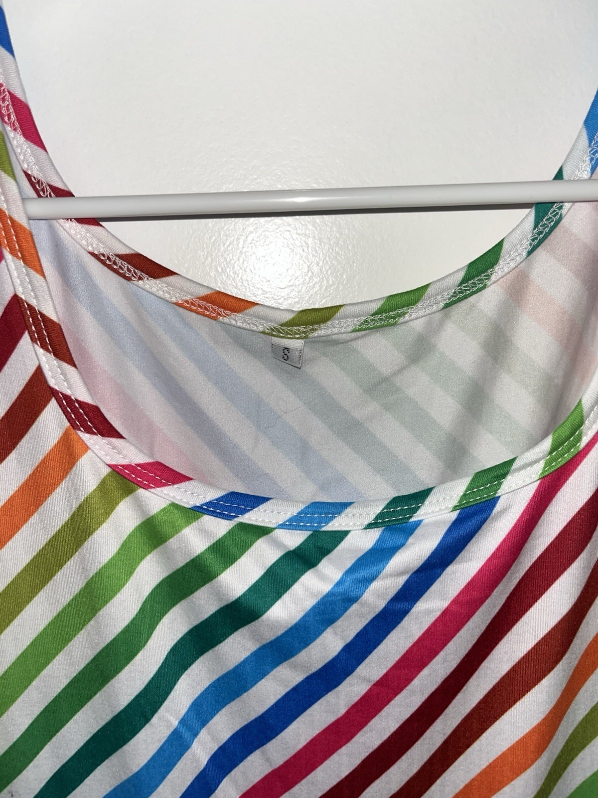 Multicolor Striped A-Line Sundress, Small
