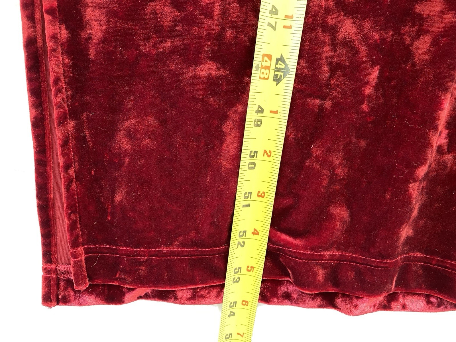 Cabernet Womens Red Crushed Velvet Velour Bell Sleeve House Dress Size Medium