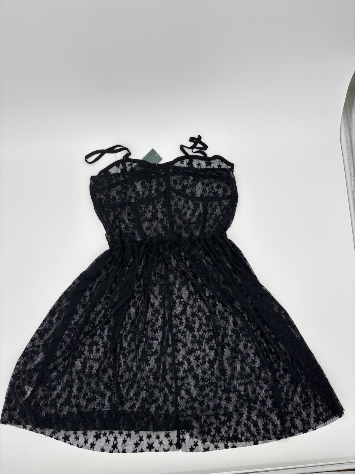 Wild Fable Women’s Black Lace Sleeveless Mini Dress w/ Straps Size M 023