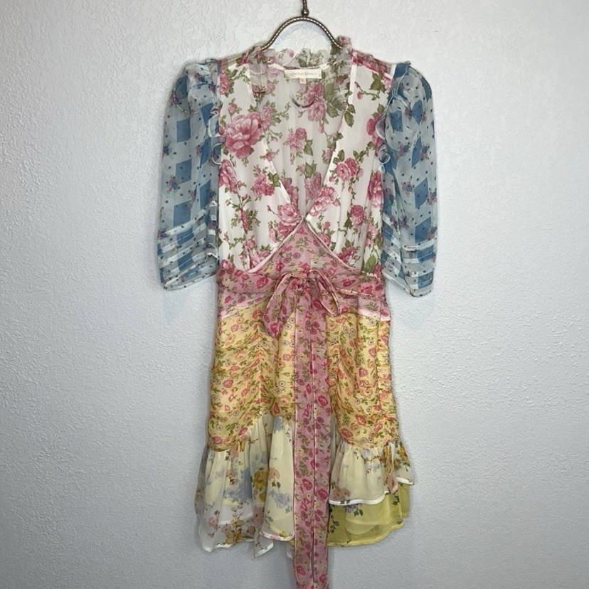 LoveShackFancy Arlo Patchwork Dress