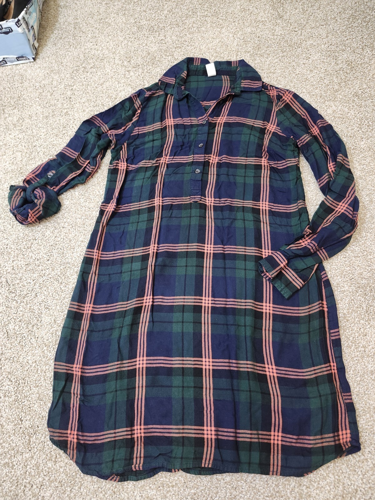 Old Navy Woman’s Size M Plaid Shirt Swing Dress