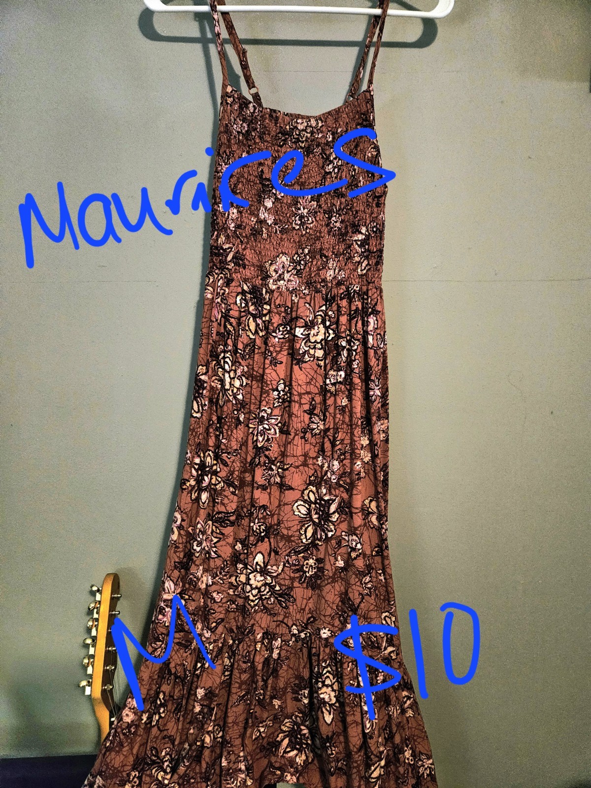 Maurices Women’s M Floral Midi Dress Long Sleeveless Strappy Regular