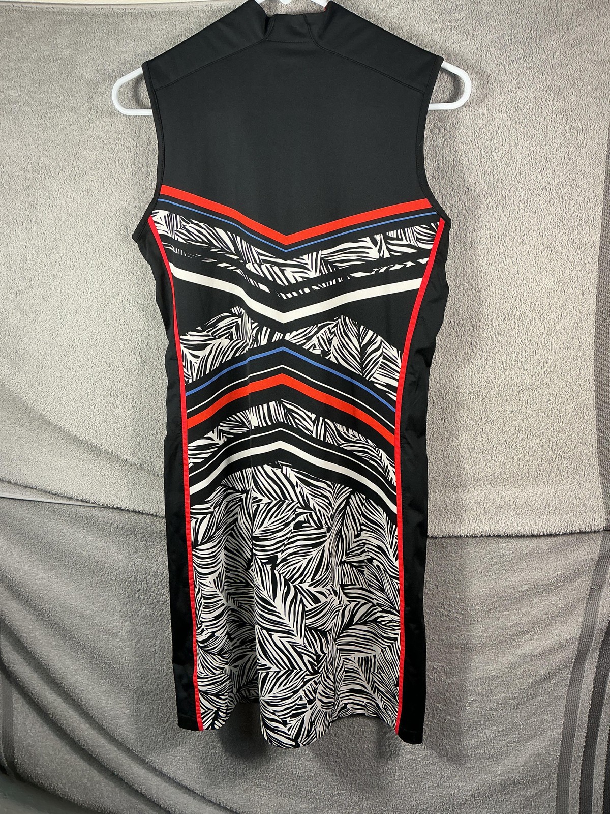 Tail Golf Dress Womens Small Multicolor Palm Zip Mock Neck Pockets Sleeveless