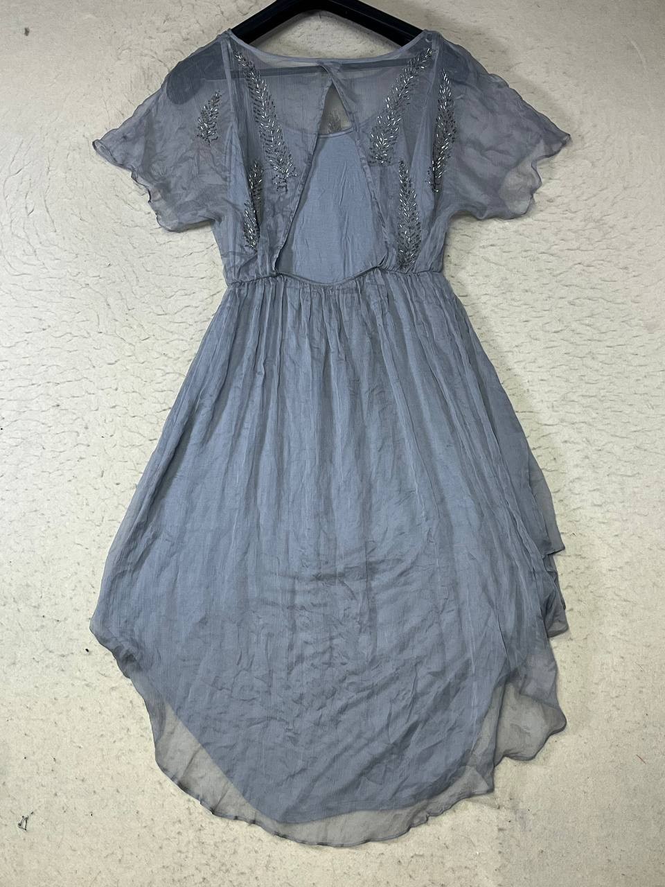 Tart Silk Short Dress Short Sleeve Size Medium Elastic Waistband See Pics