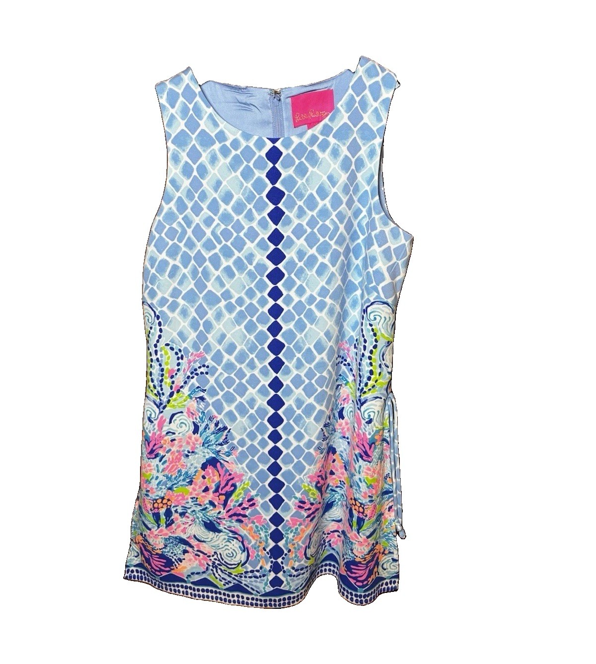 Lilly Pulitzer Donna Romper Dress Skort Back Zip Multi Hidden Treasure Sz 2