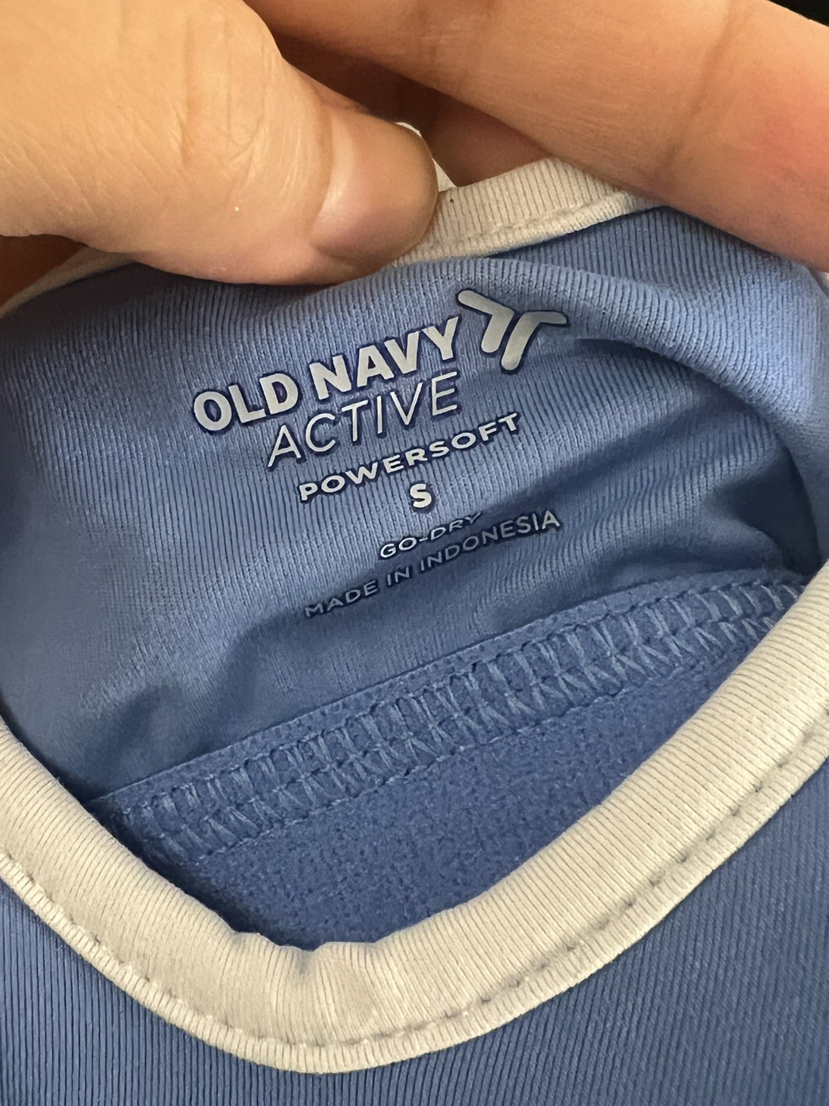 Old Navy Small Athletic Women’s PowerSoft Shelf-Bra Support Dress Blue Shorts