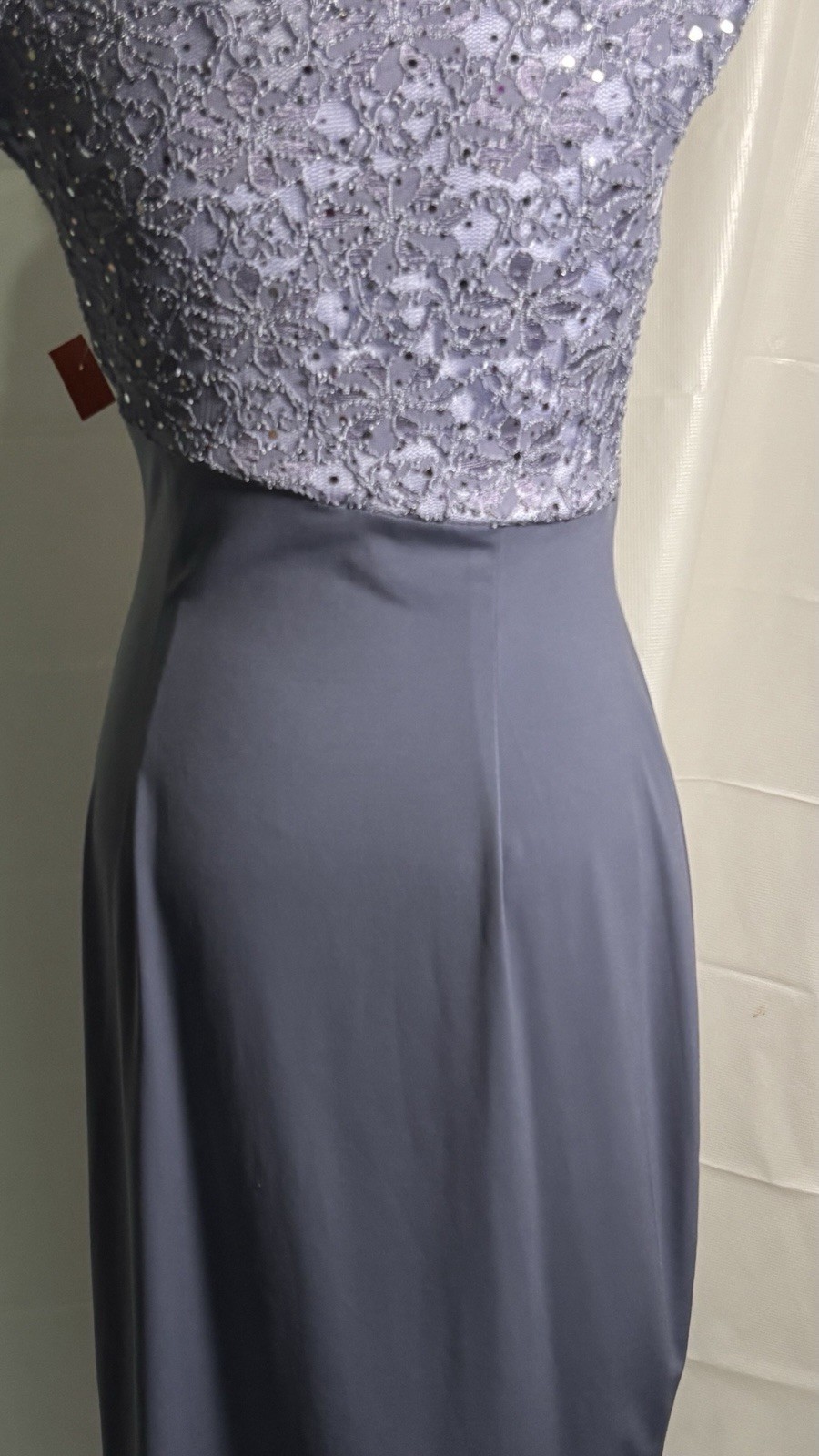 connected Apparel Women’s Silver Sequen Dresssequin dress gray 8
