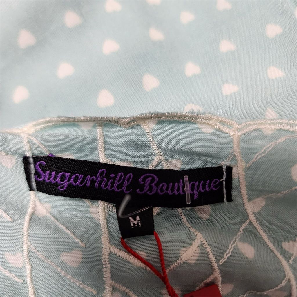 Sugarhill Boutique Heart Butterfly Dress Pastel Green M Short Sleeve