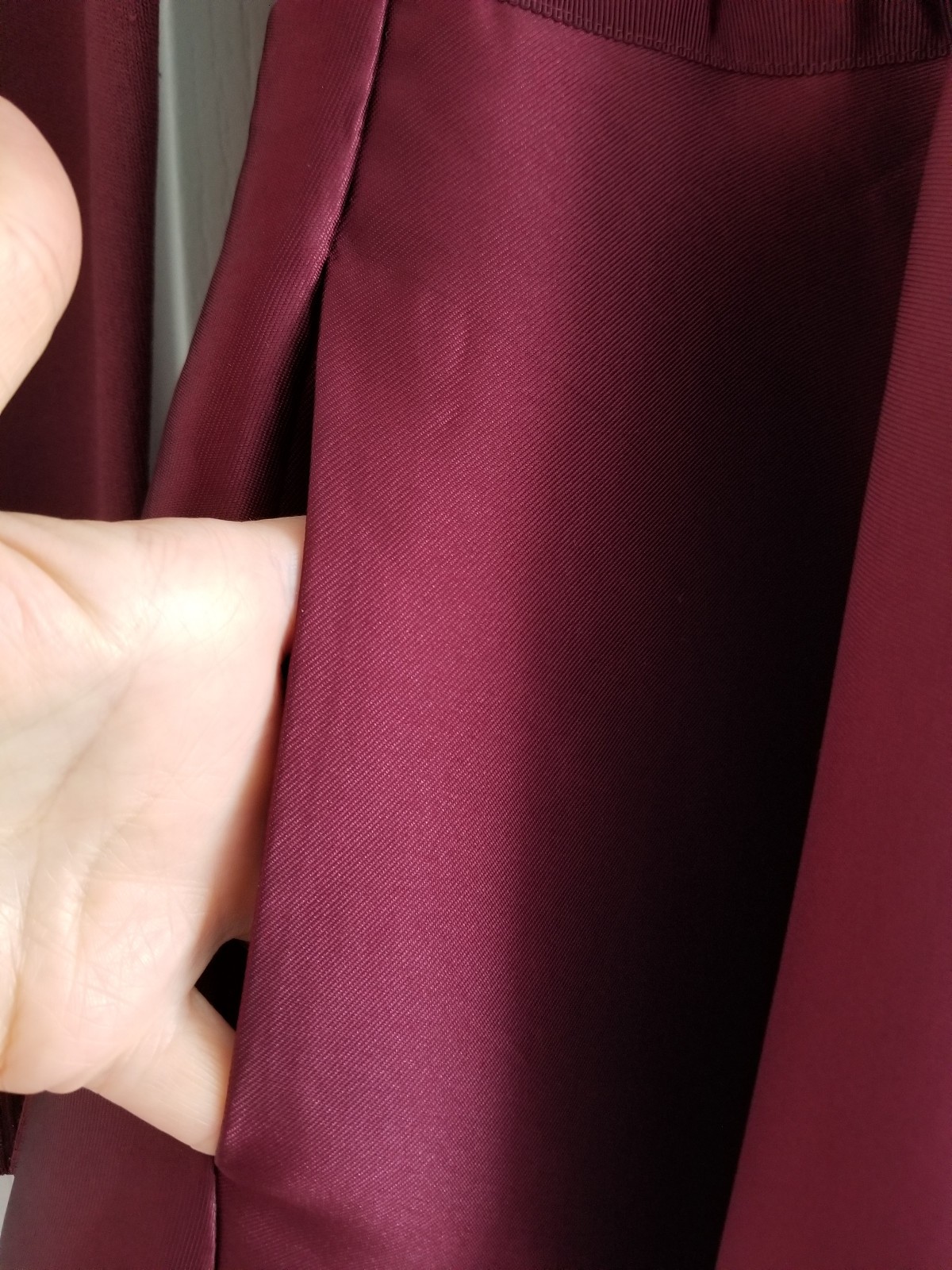 Ted Baker Zadi Midi Dress Knitted Bodice Burgundy Red Long Sleeve Size UK 12 / 3