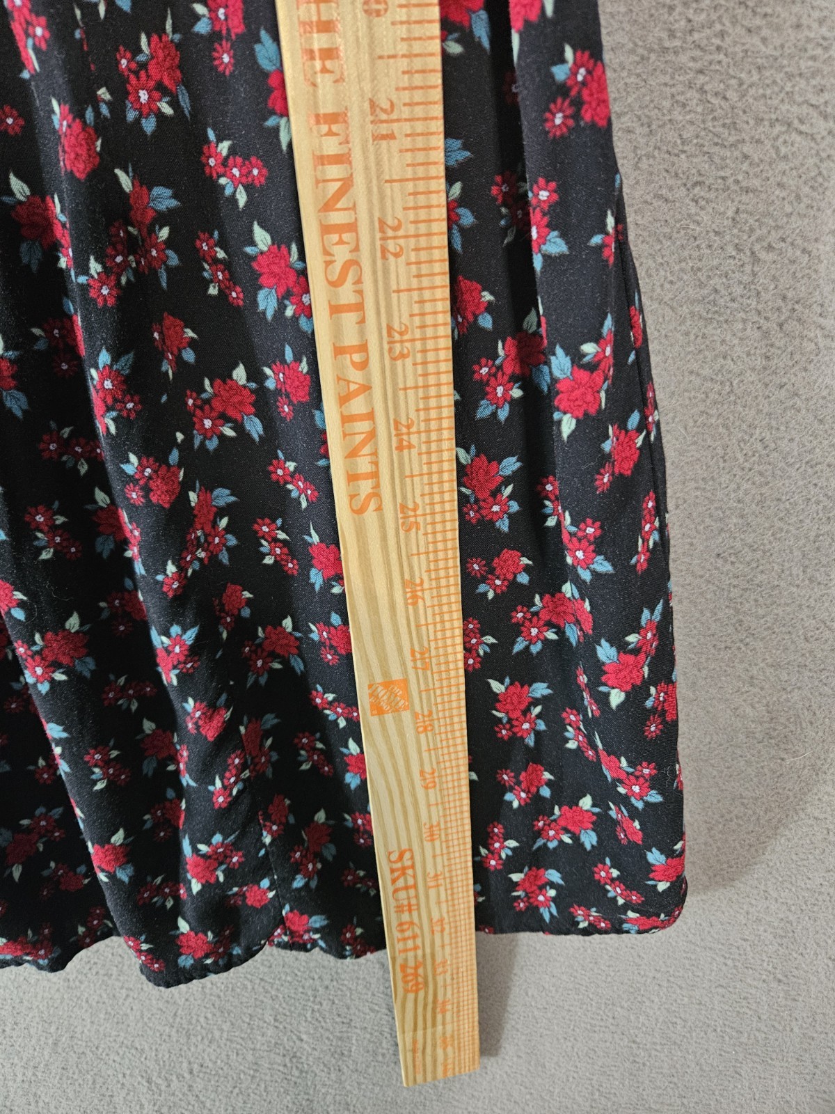 Aeropostale Medium Mini Dress Whimsy Goth Renaissance Black Red Floral Sweethear