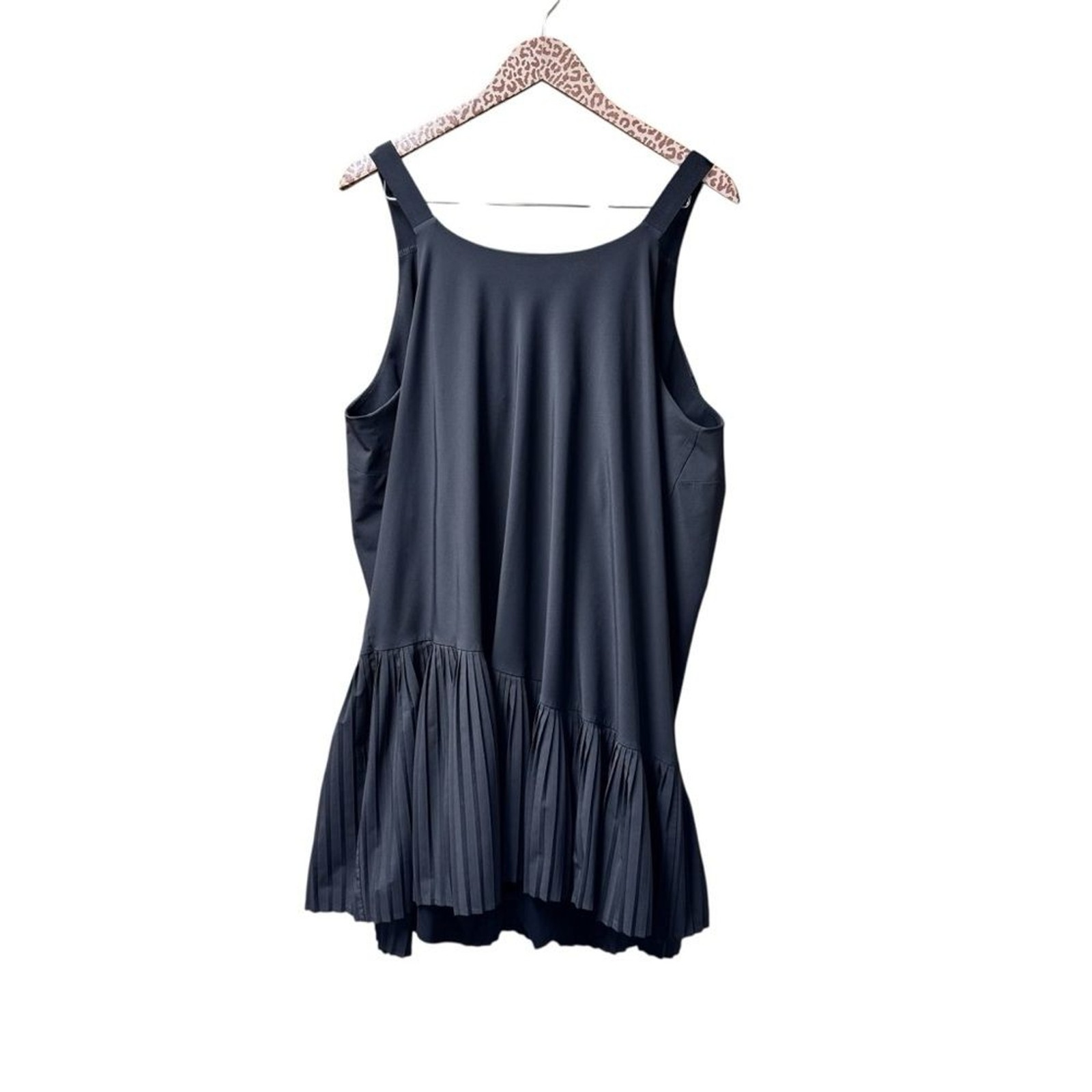 SPANX Yes, Pleats Tennis Exercise Dress Pleated Mini Very Black Plus Size 3X