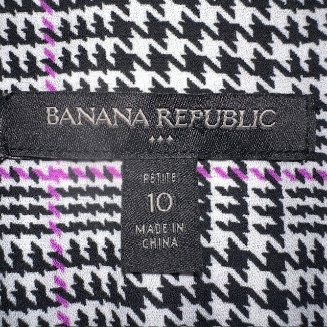 Banana Republic Plaid Shirt Dress Career Casual Workwear Petite 10