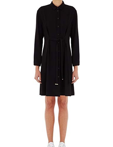 A|X ARMANI EXCHANGE Womens Collared Button Down Wrap Dress Color Black Size 10
