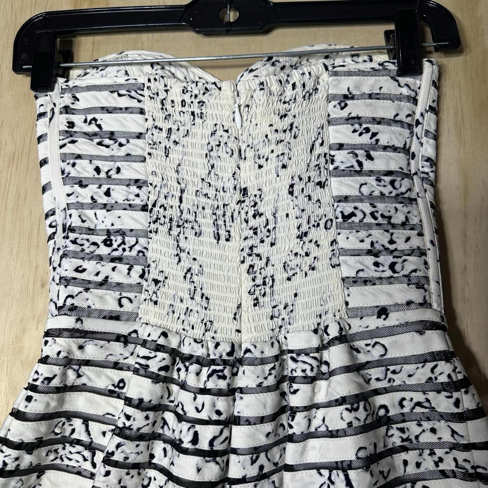 Parker Molly Strapless Silk Dress Graphite Clone In Graphite Clove Size Small
