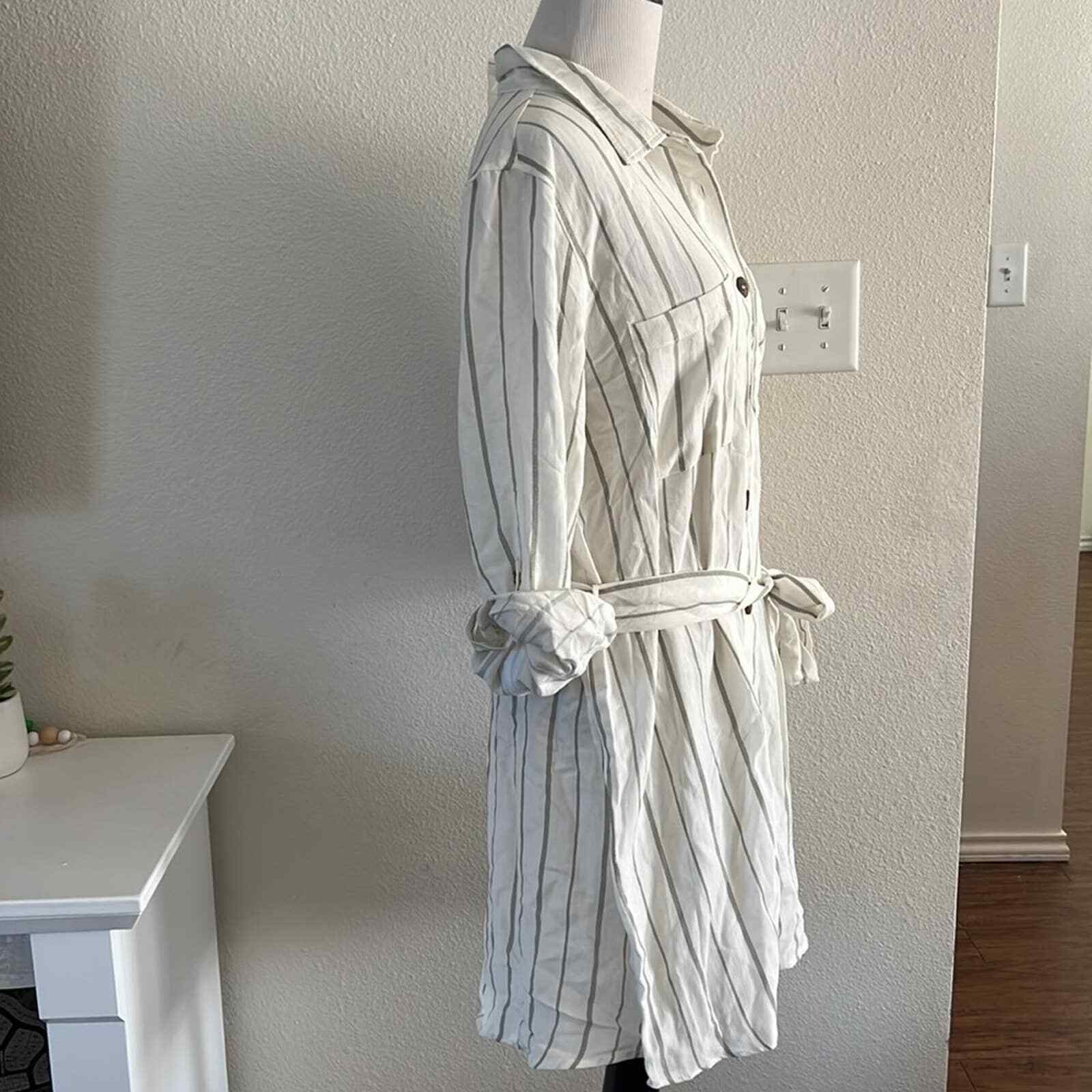 NWOT Perch by Blu Pepper Plus Striper Shirt Dress | Stripe | 1XL