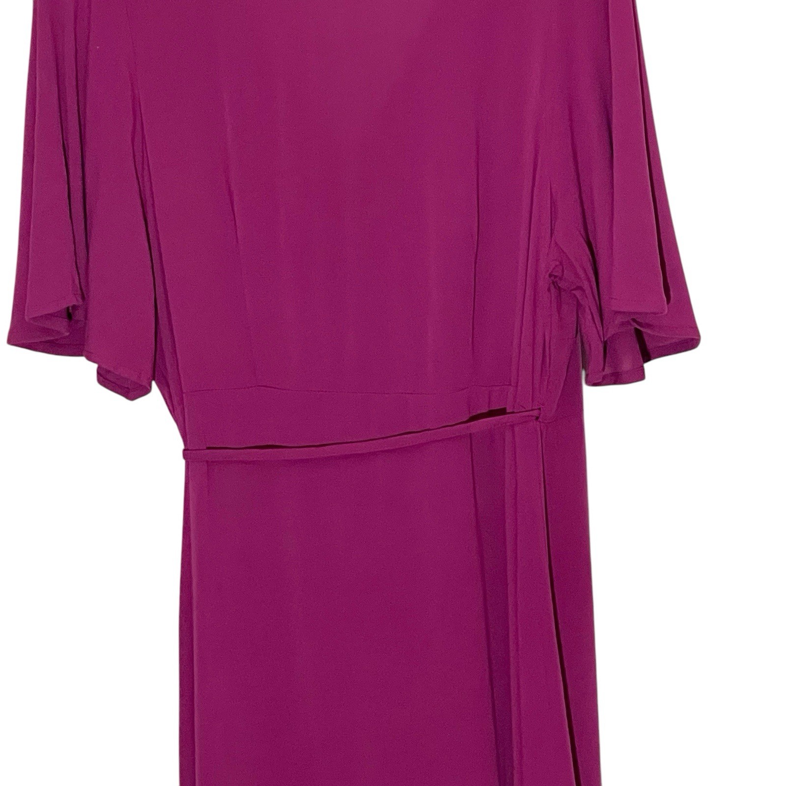 NWT Old Navy Pink Viscose Flutter-Sleeve True Wrap Midi Dress New with Tag sz L