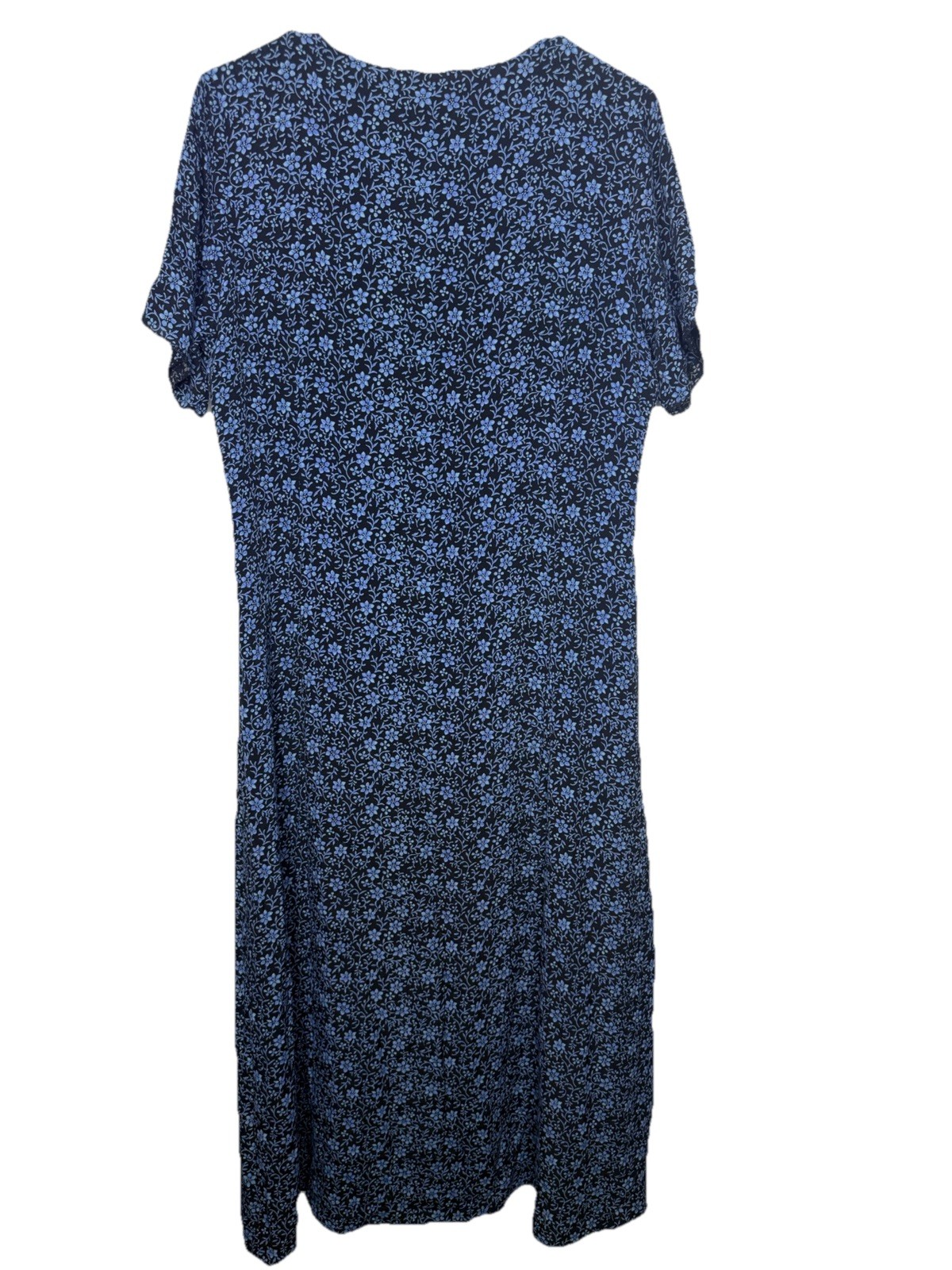 L.L. Bean Vintage Timeless 90s Floral Midi Dress Modest Womens 12 Cottagecore