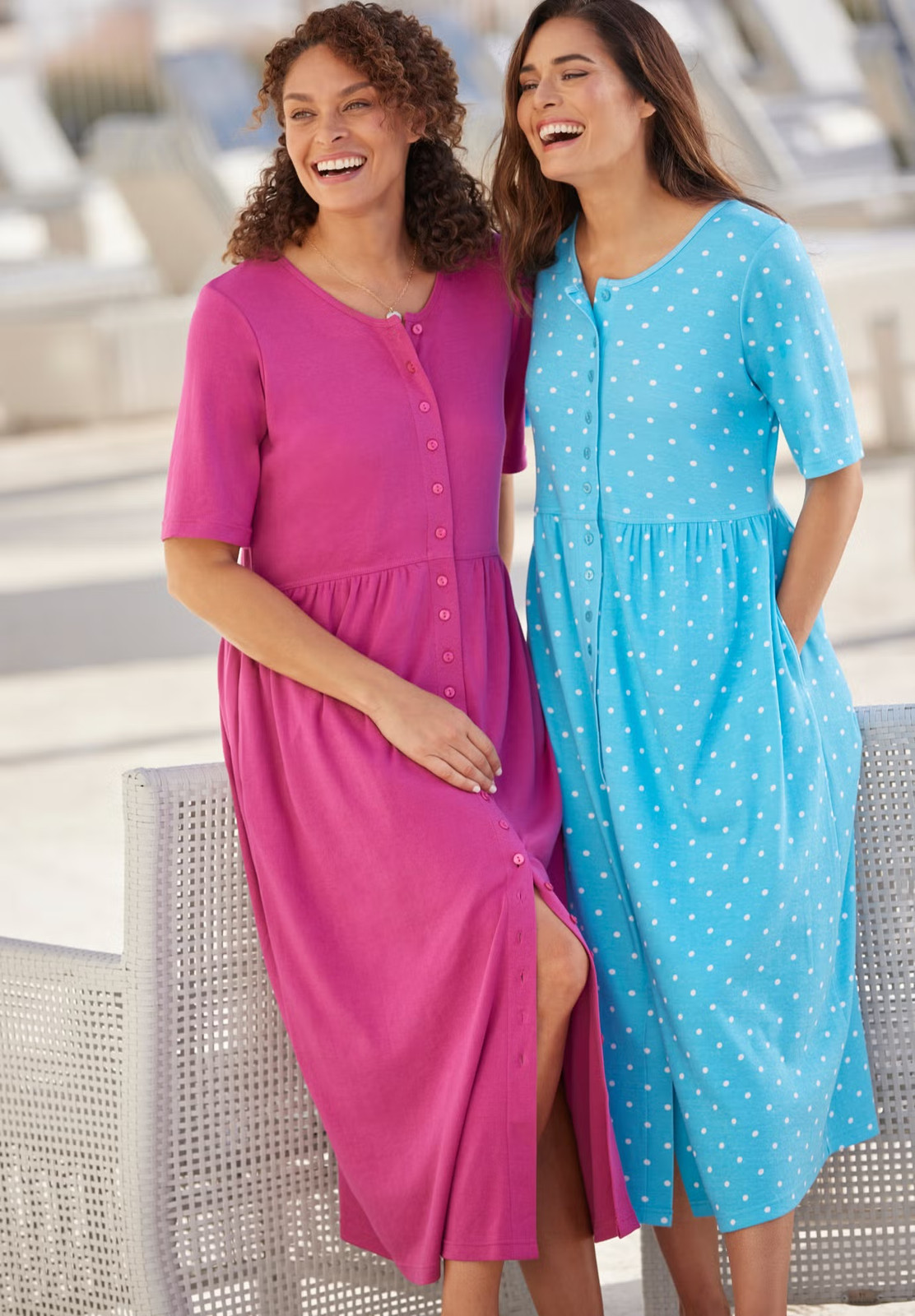 Woman Within Women’s Plus Size Button-Front Essential Dress