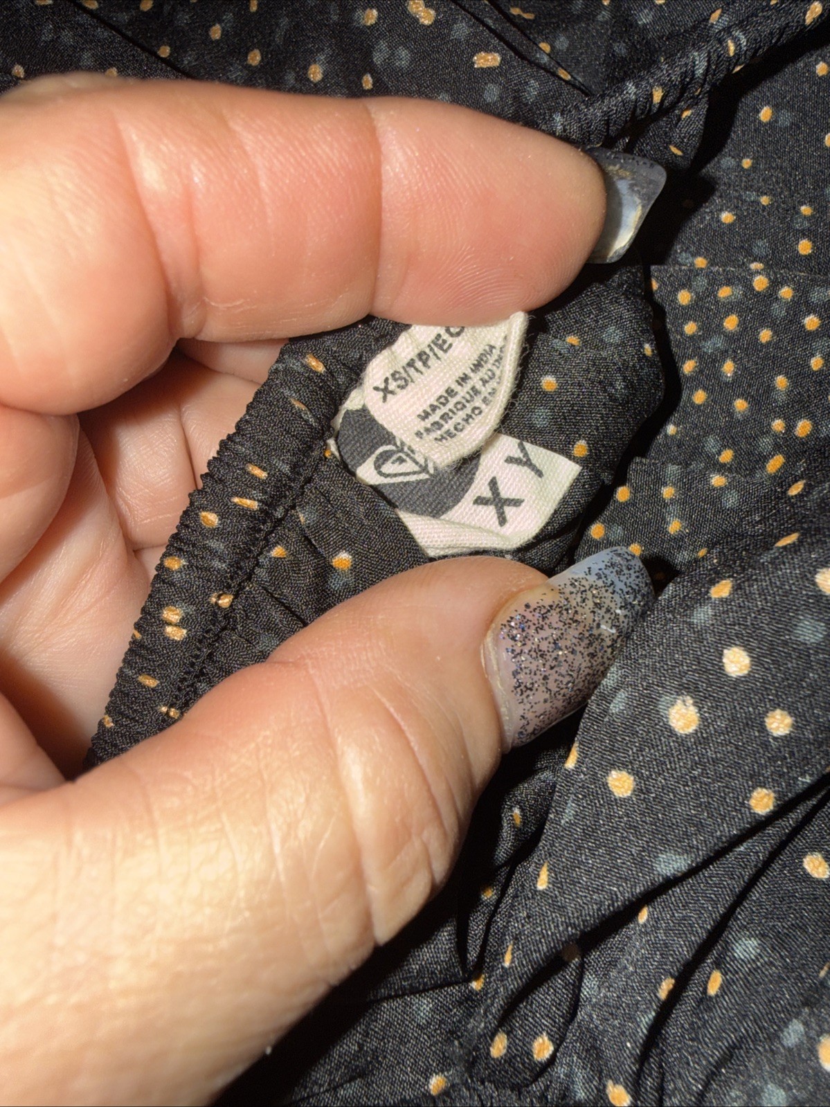 Vintage Roxy Cut Out Polka Dot Sun Dress Sz XS Y7