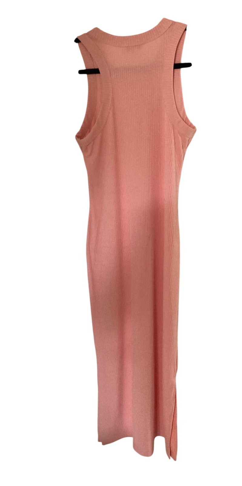 Ophelia Roe Peach Tank Long Ribbed Slit Maxi Dress NWT