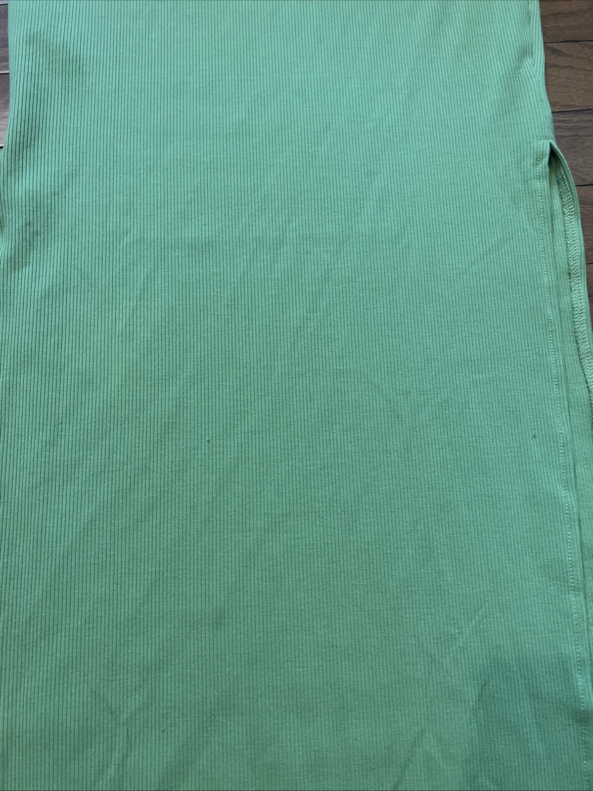 Lulus NWT Green Ribbed Twist Front Cutout Maxi Dress Side Slit Women’s M