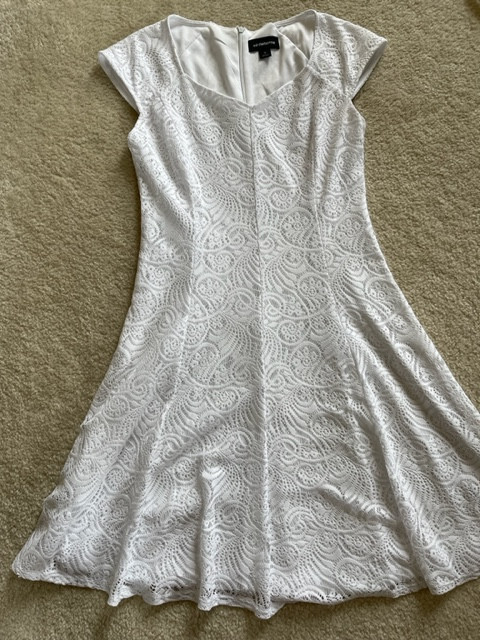 Women Dress summer casual Liz Claiborne dress sz 8 White