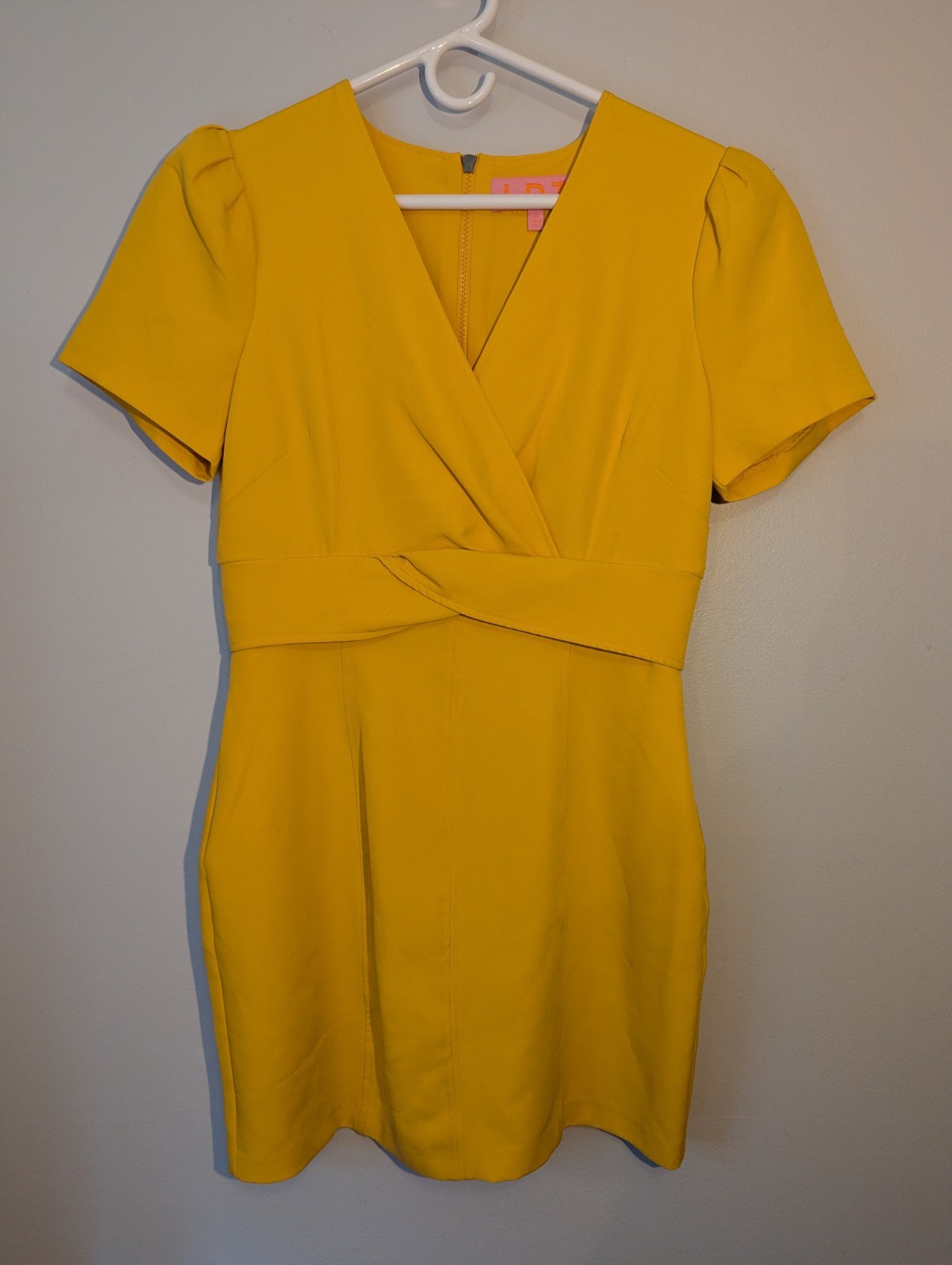 LDT Women’s Dress Yellow Size 8 Short Sleeve Mini Dress