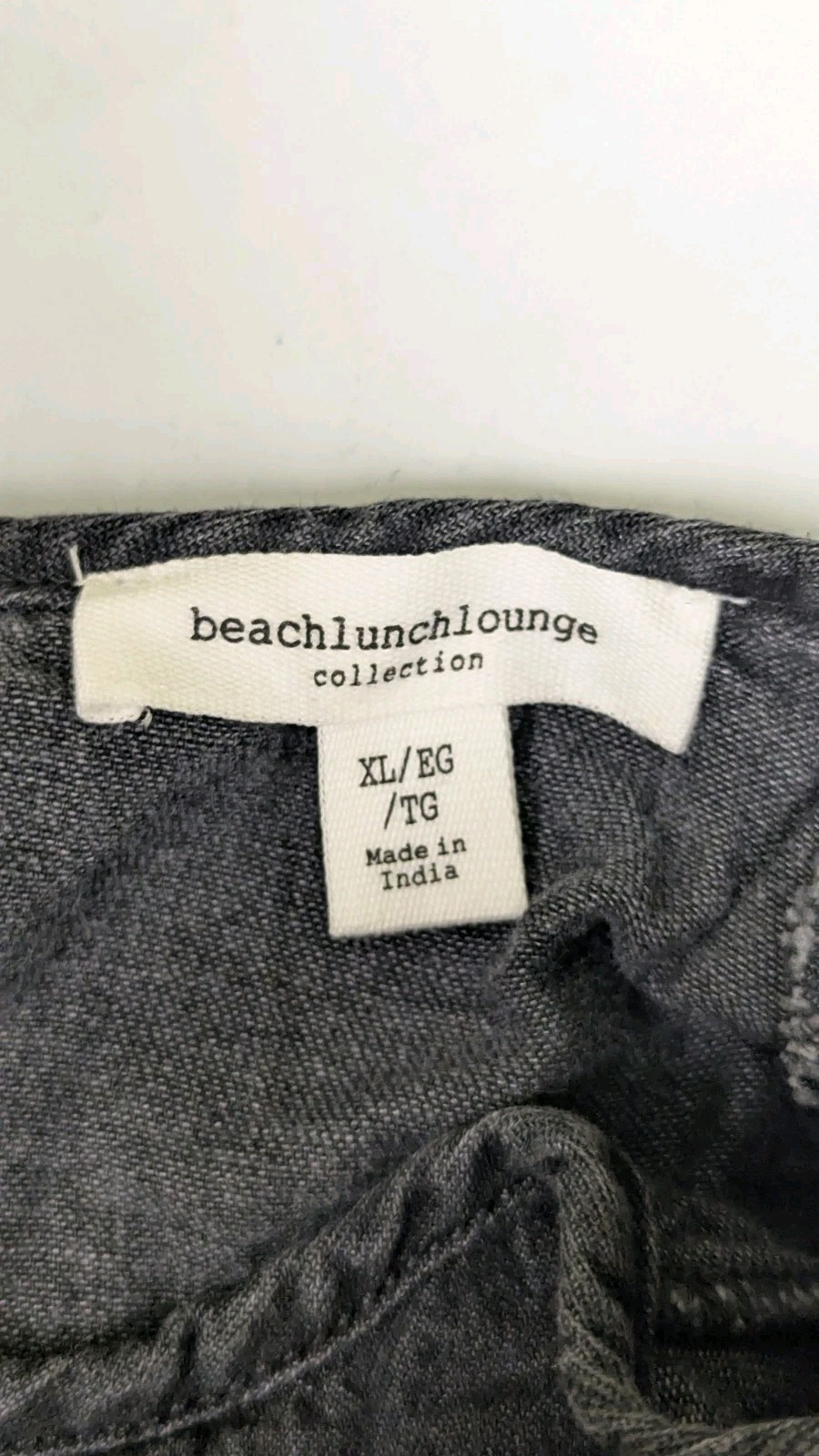 Beach Lunch Lounge Lidia Tiered Shirt Dress Black Long Sleeve Women’s Size XL
