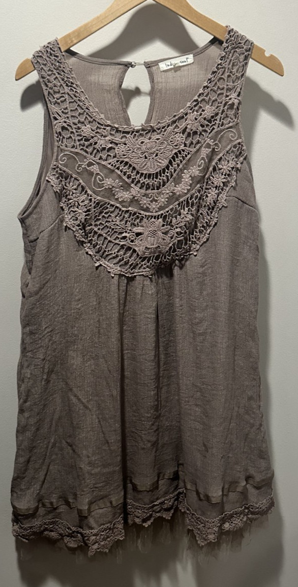 Indigo Soul Women’s XL Keyhole Dress Button Closure Sleeveless #70