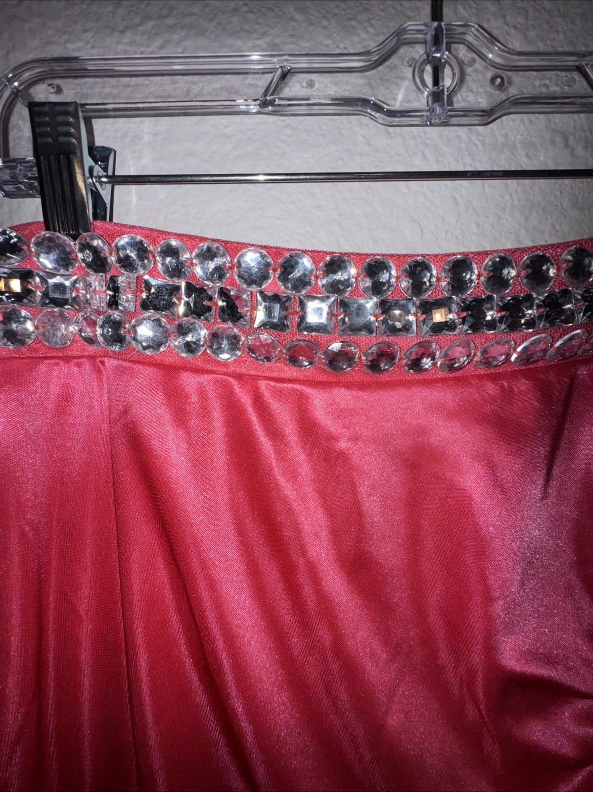 Ruby Roxs One Shoulder Pink Cocktail Dress Size Large Party Rhinestones Sexy