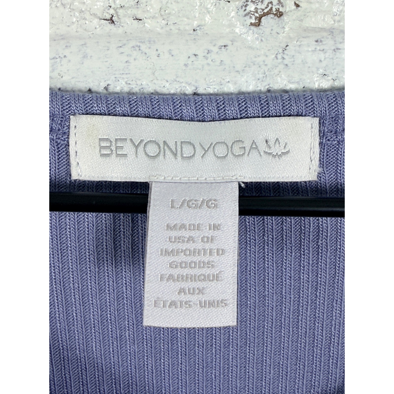 Beyond Yoga Formation Tank Dress Womens L Periwinkle Blue Ribbed Side Slit