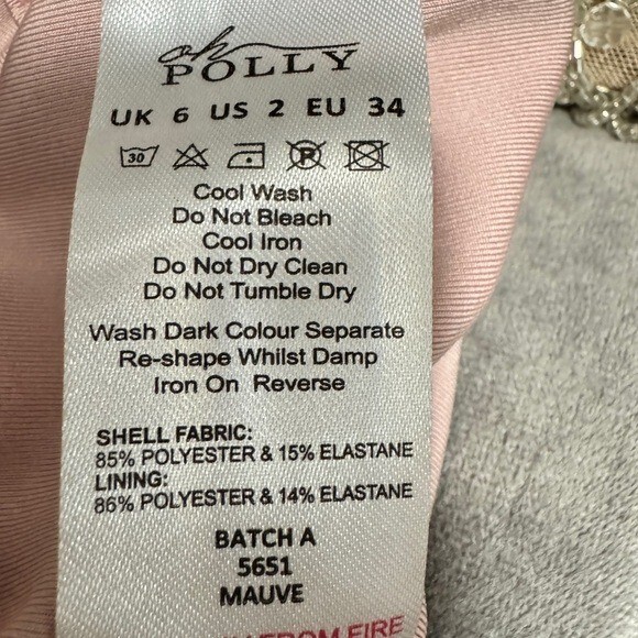 OH POLLY cowl neck ruched bodycon form fitting mini dress – Pink XS -Size 0