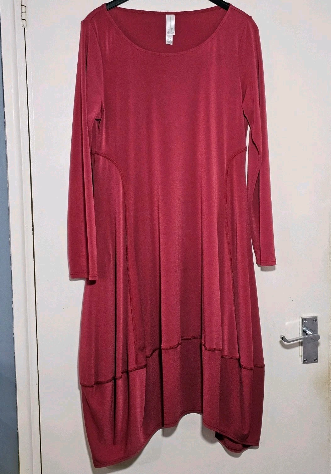 MarlaWynne Raspberry Red Balloon Dress Size M Lagenlook