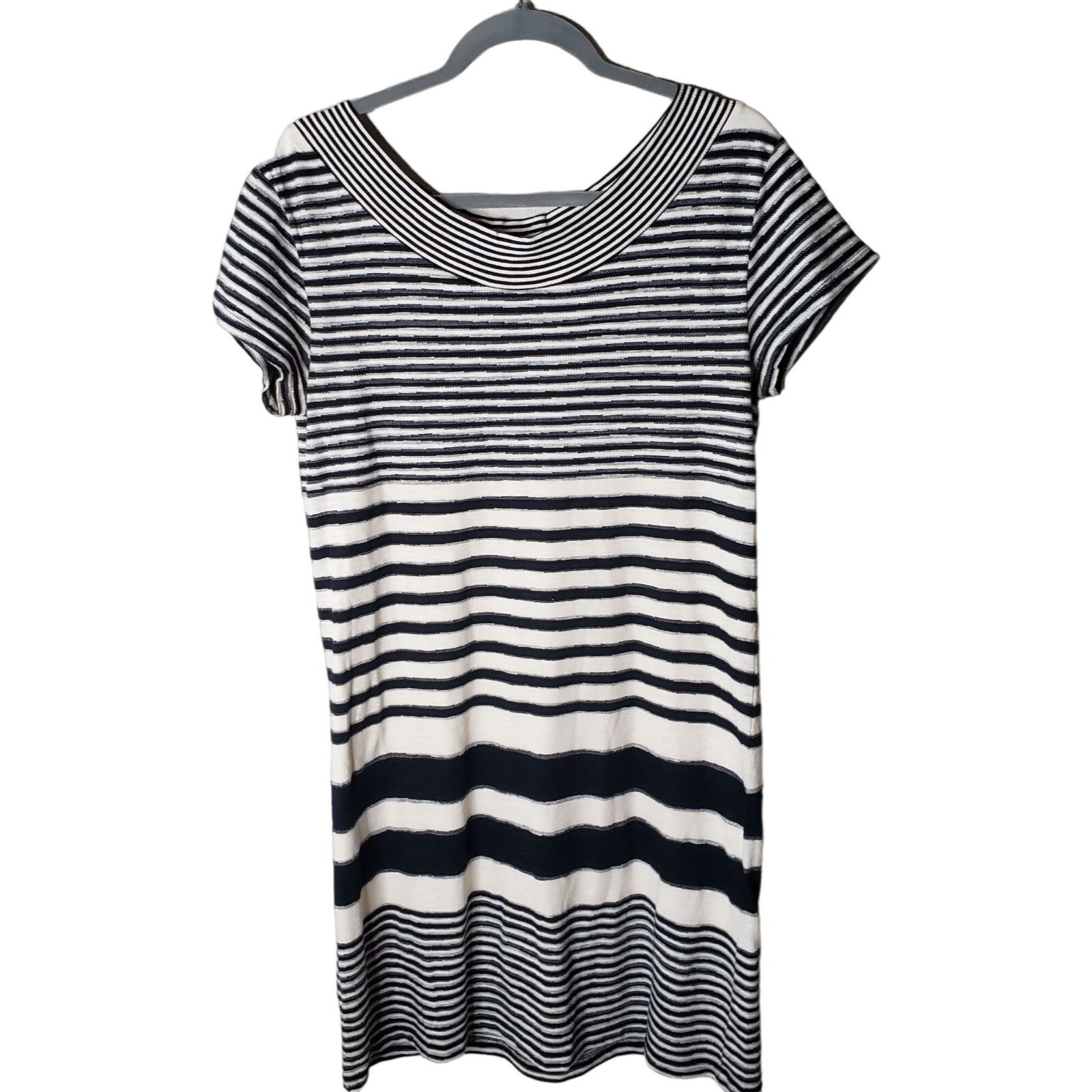 Maeve Anthropologie Woman’s Size M Haven Dress Black/White Varied Stripes Lined