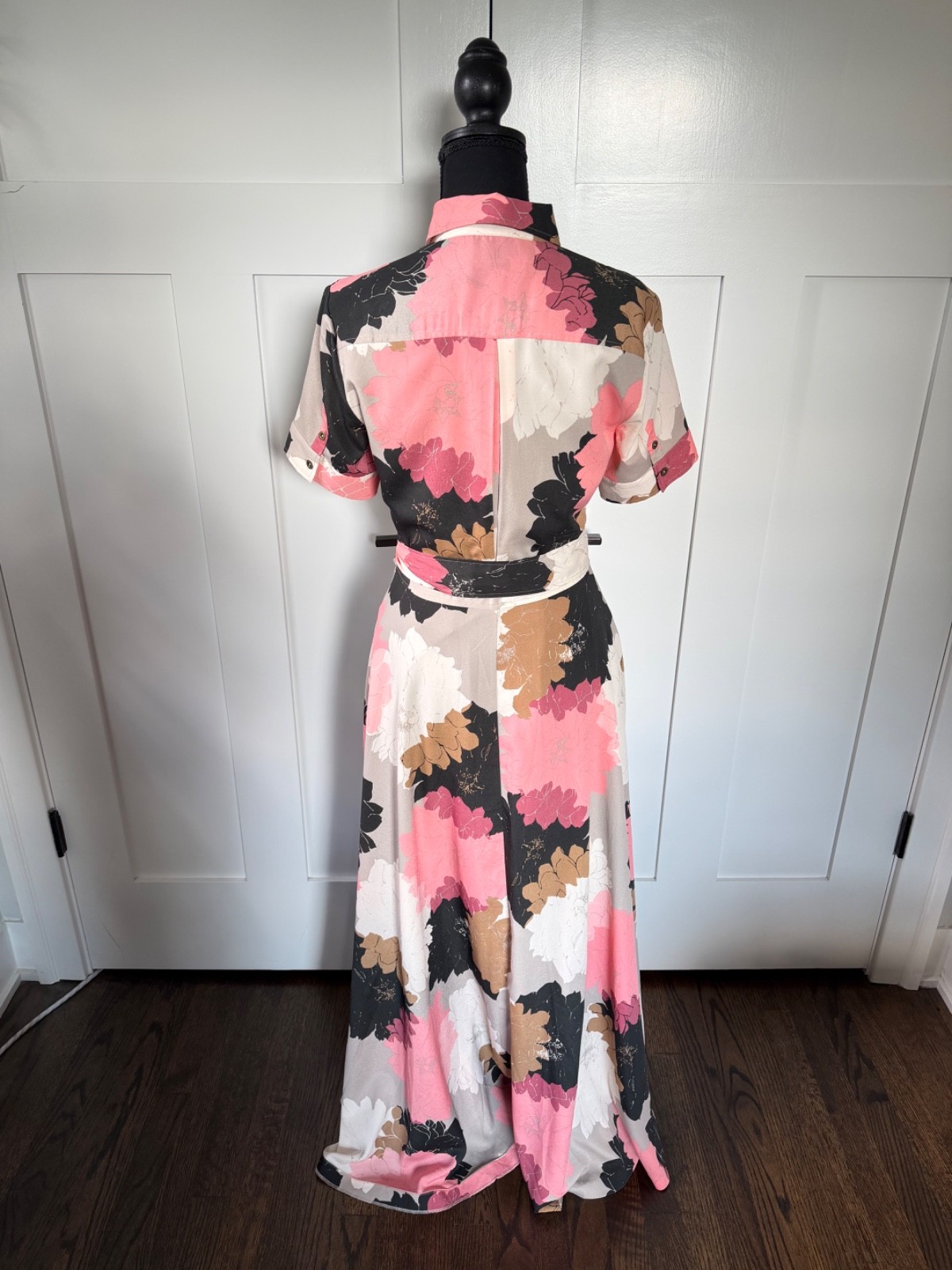 Banana Republic Floral‎ Button Front Belted Maxi Shirt Dress (Size 4) | NWOT