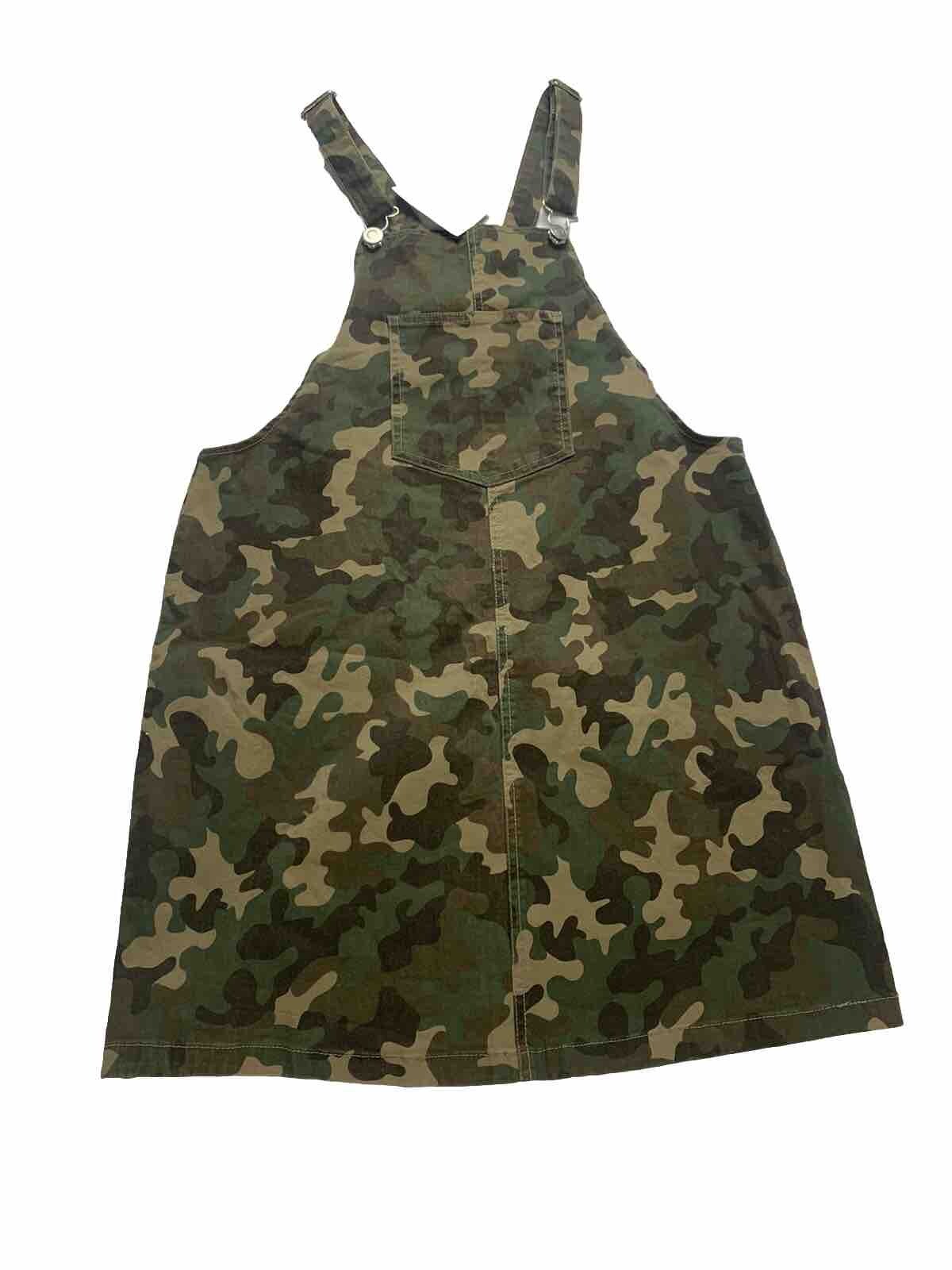 New Forever 21 Camo Overall Dress Womens Medium Green NWT M